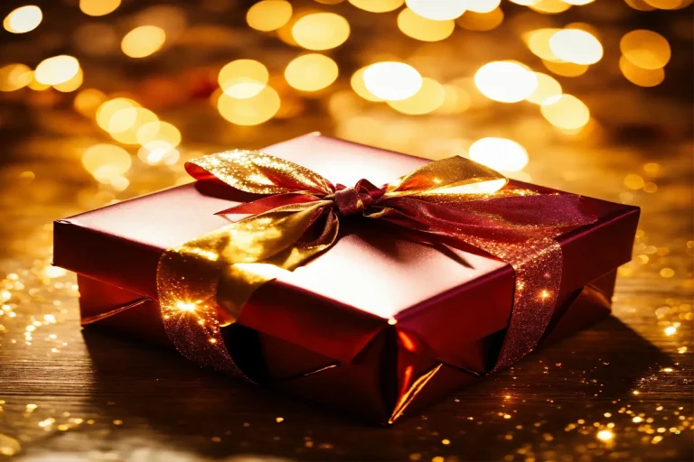 a beautiful package carefully wrapped